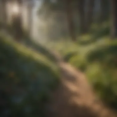 Scenic Hiking Trails A picturesque hiking trail surrounded by wildflowers
