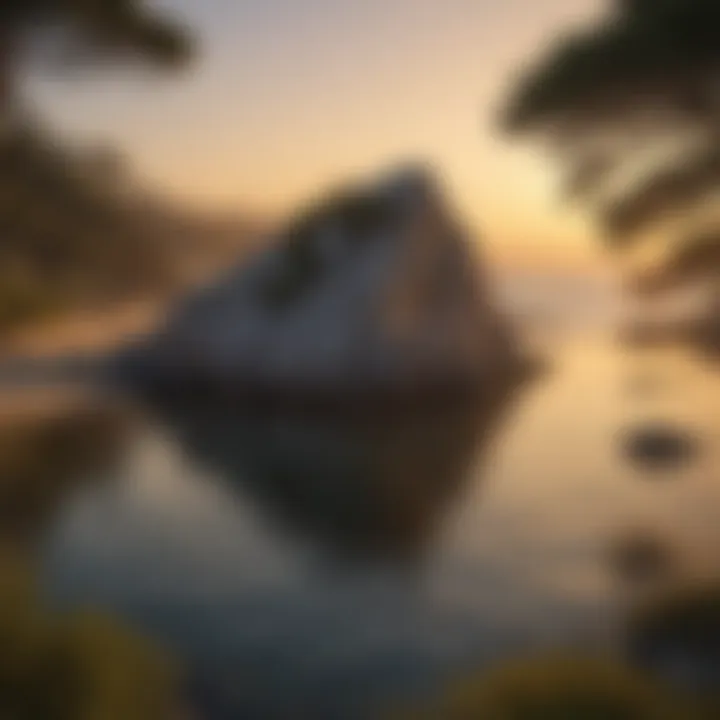 Sunset over the tranquil waters of Monterey Bay