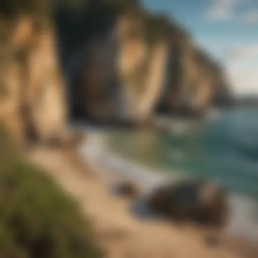 Verdant coastal cliffs at Monterey National Park