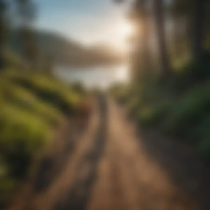 Breathtaking Coastal Views from the Trail Stunning coastal views from a mountain biking trail