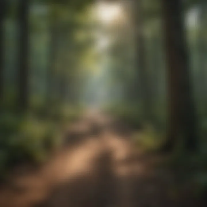 A picturesque trail leading through the vibrant wilderness of Camp Hickory