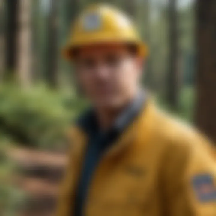 Illustration showcasing the safety benefits of yellow hat inspections in forestry