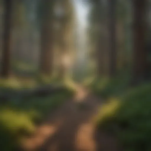 Lush Forests of Trailhead Tahoe A panoramic view of the lush forests surrounding Trailhead Tahoe