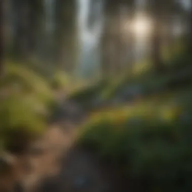 Wildflowers blooming along a scenic hiking path