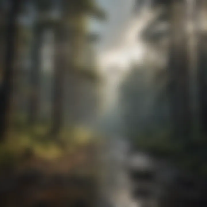 Natural phenomena like hurricanes and wildfires affecting the environment.