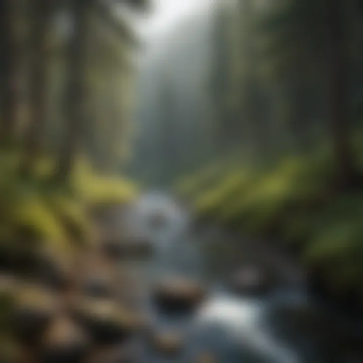 River in the Heart of the Wild Rogue Wilderness A serene river flowing through the Wild Rogue Wilderness, symbolizing conservation efforts