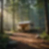 Scenic view of a Virginia wilderness campground surrounded by lush trees