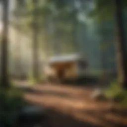 Scenic view of a Virginia wilderness campground surrounded by lush trees