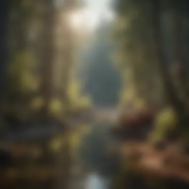 Environmental Implications of Gold Mining A serene landscape showcasing the environmental impact of mining