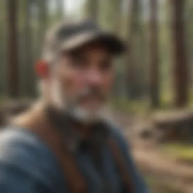 The Intersection of Tradition and Technology A modern prospector using technology to locate gold deposits