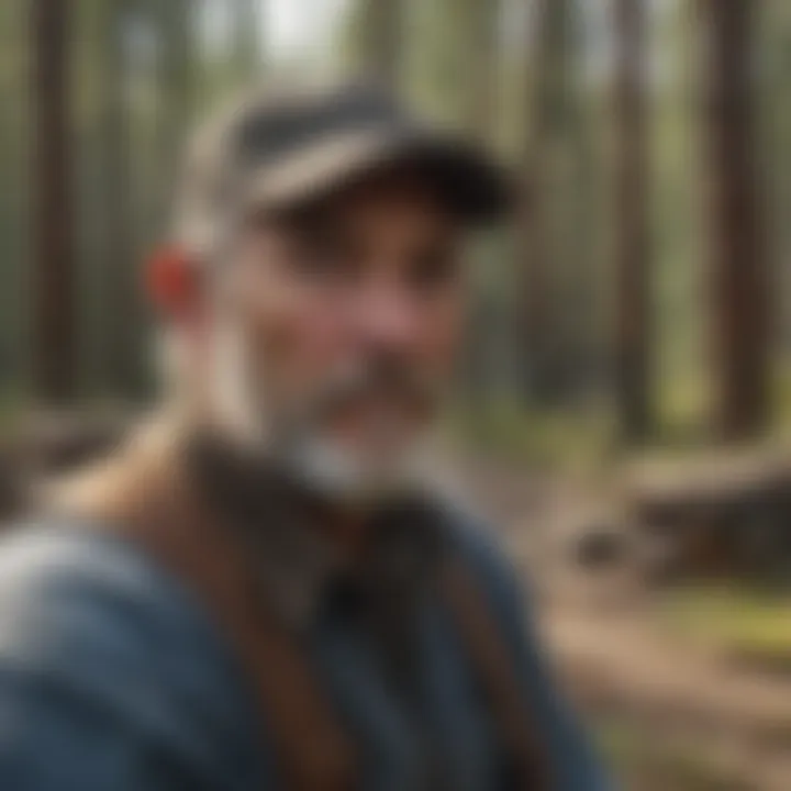 The Intersection of Tradition and Technology A modern prospector using technology to locate gold deposits
