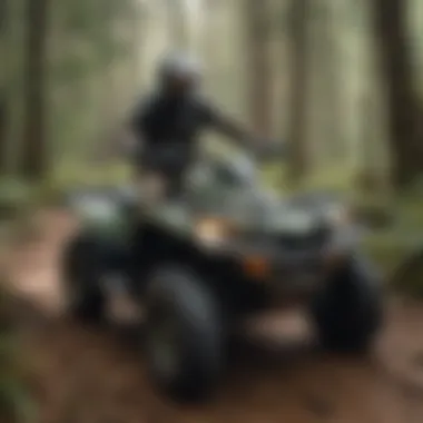 Conquering Nature's Challenges on ATV ATV Rider Conquering Rugged Terrain