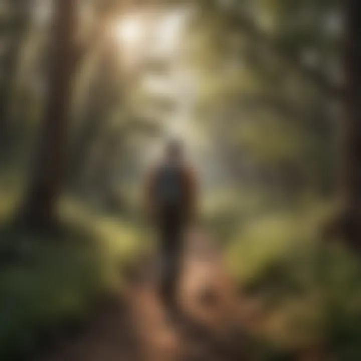 Hiker enjoying the scenic landscape of Texas