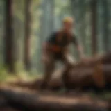 Timber faller in action