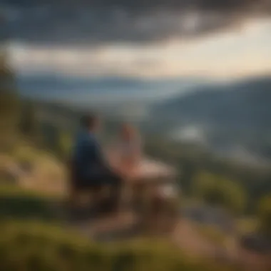 Couple at scenic overlook in Kalispell