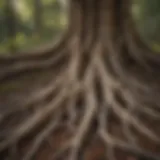 Roots of Arboreal Wonders Illustration of intricate tree root system