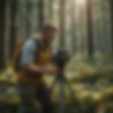 Trimble GeoExplorer in a forest setting