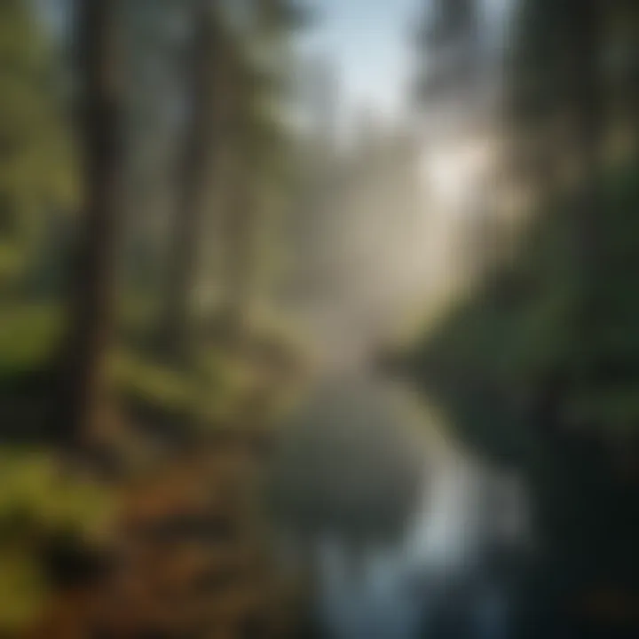 A serene pool of water at Umpqua Hot Springs reflecting the sky
