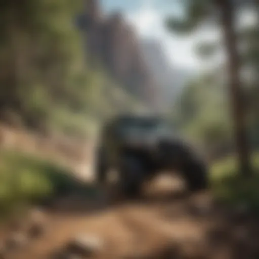 Rugged Terrain for OHV Adventures A breathtaking view of Utah's rugged landscape showcasing an OHV trail