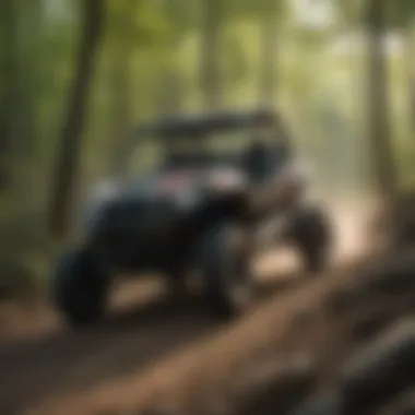 UTV conquering challenging rocky terrain in Ohio