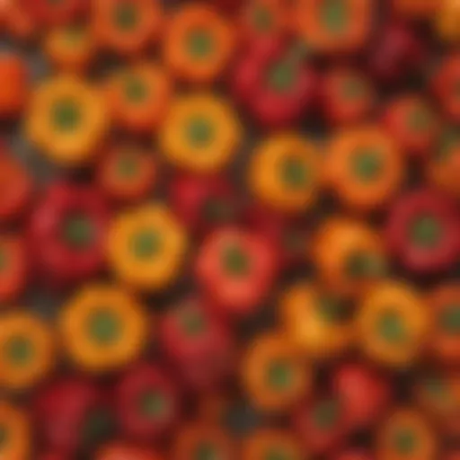 Colorful assortment of bell peppers