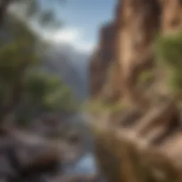 Stunning view of Ventura Canyon's geological formations