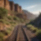 Scenic Beauty of Verde Canyon Scenic view of Verde Canyon with train tracks