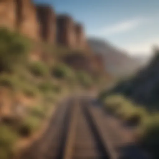 Scenic Beauty of Verde Canyon Scenic view of Verde Canyon with train tracks