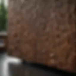 Sustainable furniture panel showcasing eco-friendly materials