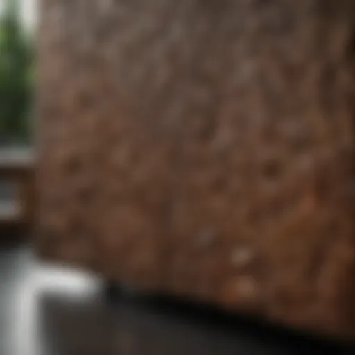 Sustainable furniture panel showcasing eco-friendly materials