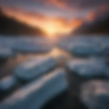 Sunset Over Alaskan Glacier Bay