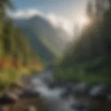 Scenic view of Waterville Valley mountains