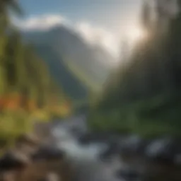 Scenic view of Waterville Valley mountains