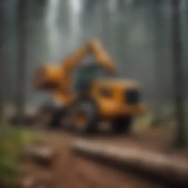 Forestry Operations with Wheel Log Loader