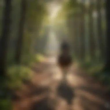Rider navigating a scenic trail at the equestrian center