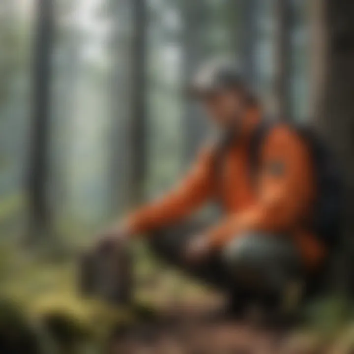 Volunteers engaged in conservation efforts in a natural habitat
