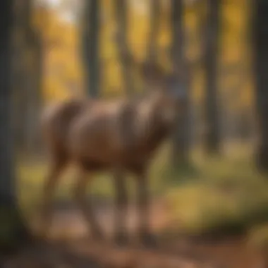 A magnificent deer gracefully roaming in its natural habitat within a Wildlife Management Area