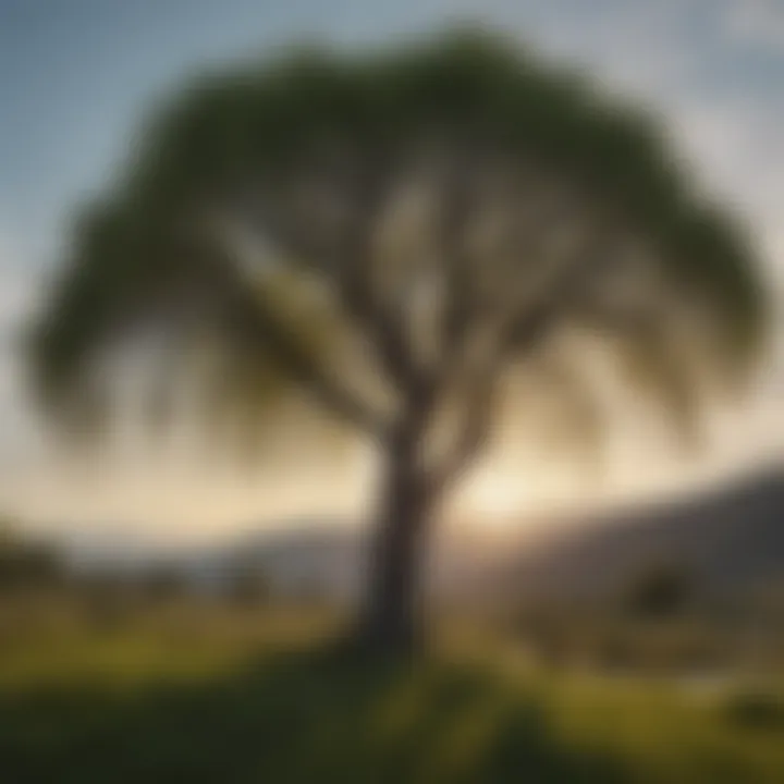 Graceful Willow Tree Silhouette