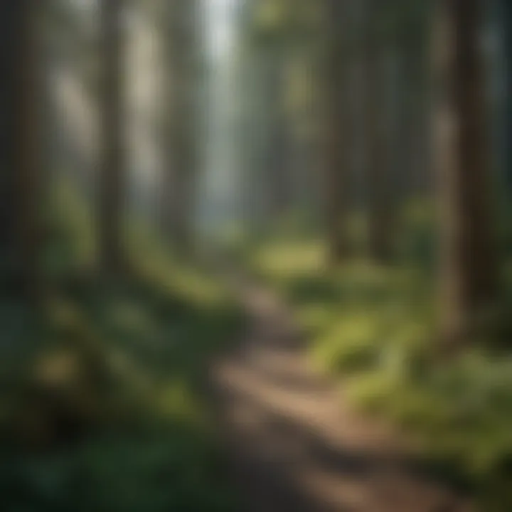 Scenic hiking trail through lush forests in Winthrop