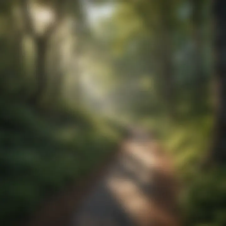 Scenic view of a winding pathway through Woodlake Trails