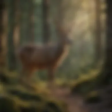 Wildlife Conservation in American Woodlands Illustration