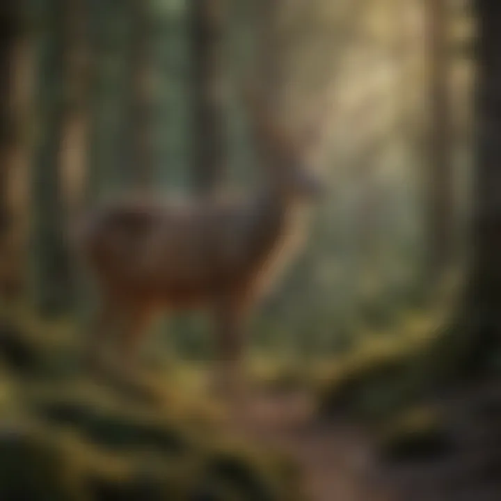 Wildlife Conservation in American Woodlands Illustration