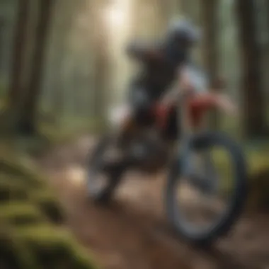 Trail Bike Tackling Technical Terrain