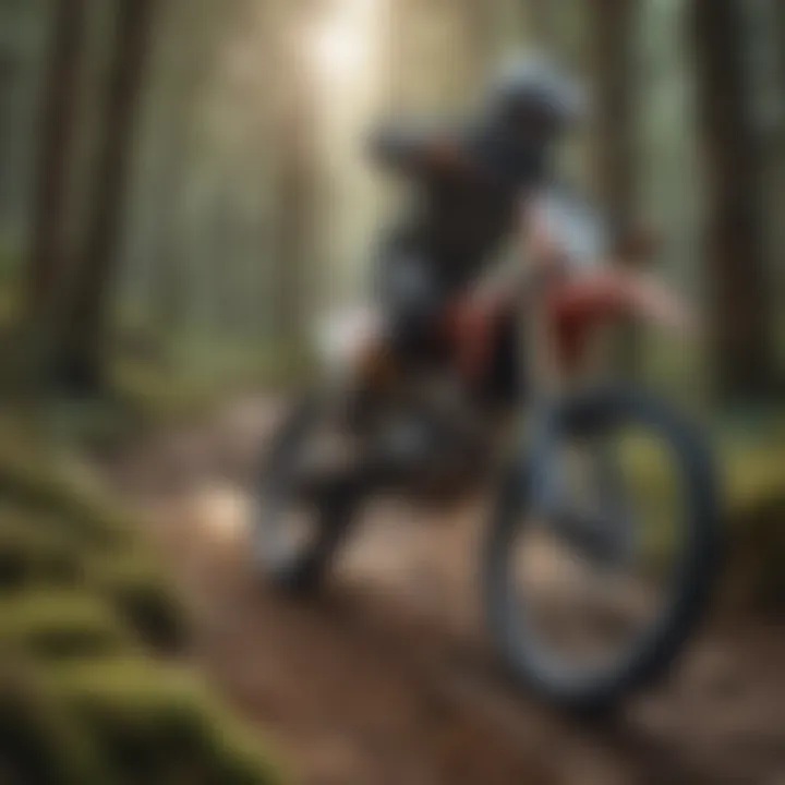 Trail Bike Tackling Technical Terrain