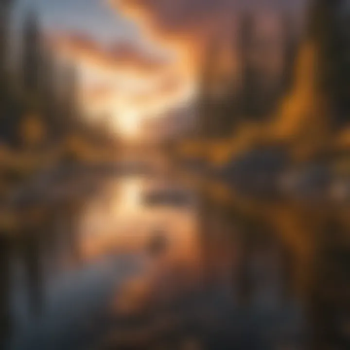 Sunset Glow Over Spectacular Wyoming Fly Fishing Spot