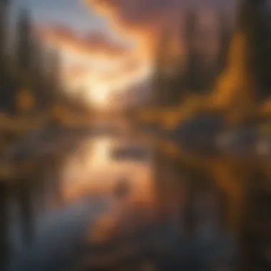 Sunset Glow Over Spectacular Wyoming Fly Fishing Spot Sunset Glow Over Spectacular Wyoming Fly Fishing Spot