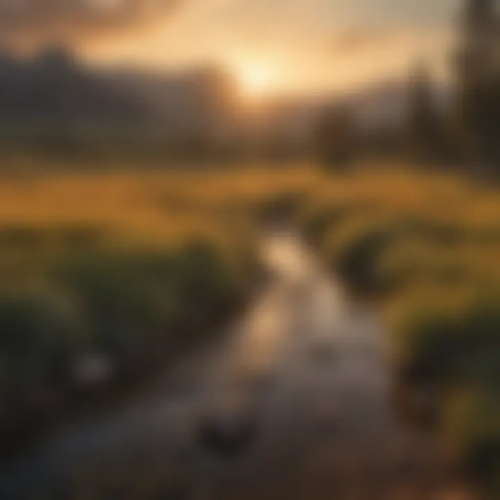 Breathtaking Sunset over Wyoming's Landscape