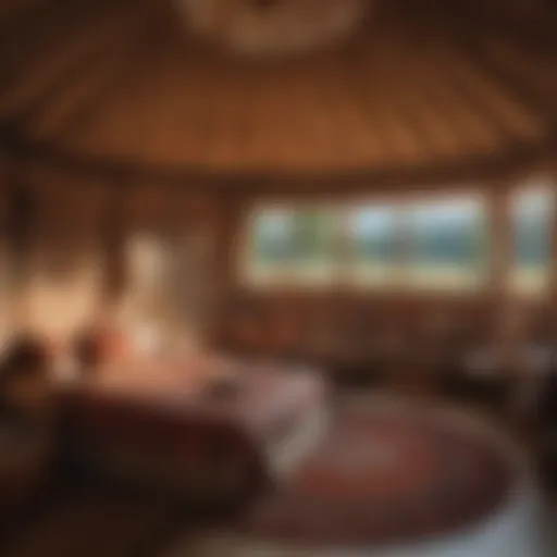 Traditional craftsmanship in yurt interior