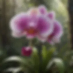 Exquisite rare orchid in the rainforest