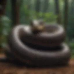 Magnificent King Cobra coiled up